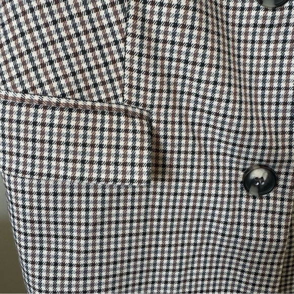 Suzy Shier Houndstooth Button Front Blazer Size Large EUC - Picture 3 of 8